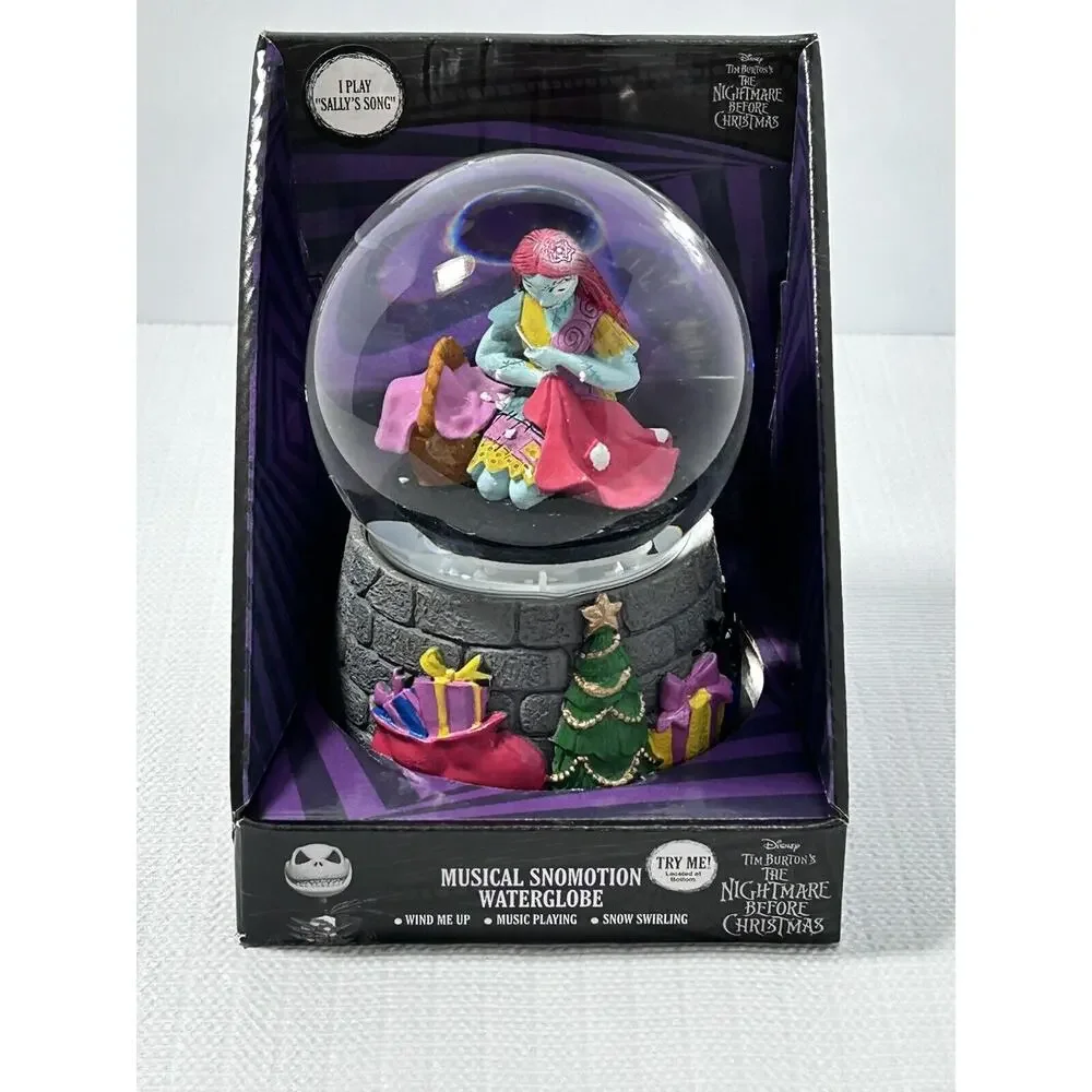 Nightmare Before Christmas Sally’s Song Musical Snomotion Waterglobe Decor‎